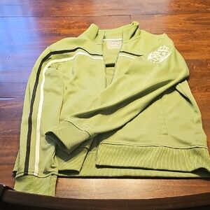 Express Olive Green Zip-Up Jacket